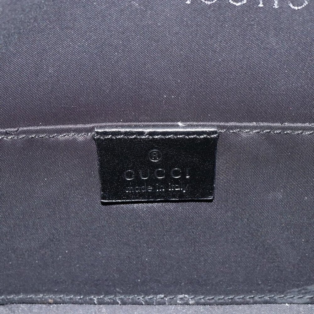 Authentic GUCCI Shoulder Bag Nylon Black Silver 000 0602 3754 - Picture 8 of 16